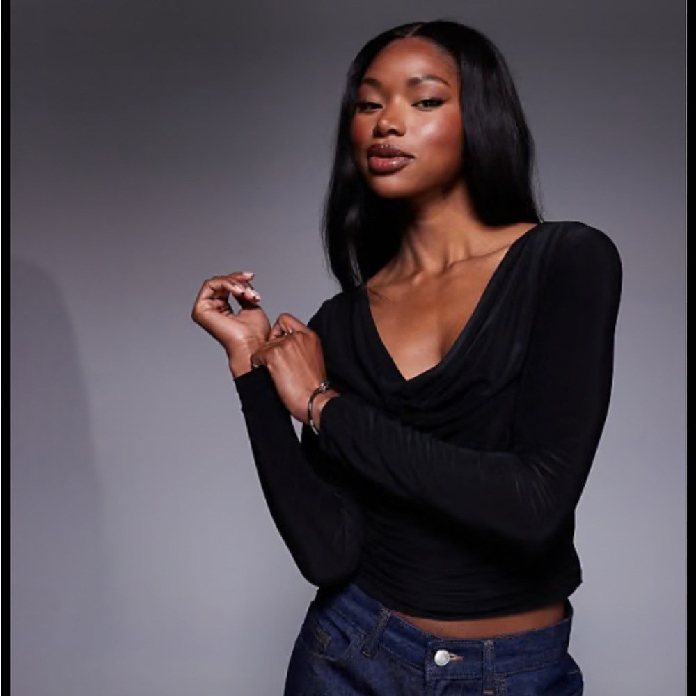 Free people long sleeve dip neck long sleeve